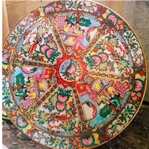 بشقاب بزرگ یا دیس 30 سانتیمتری گل ومرغ تمام نقاشی