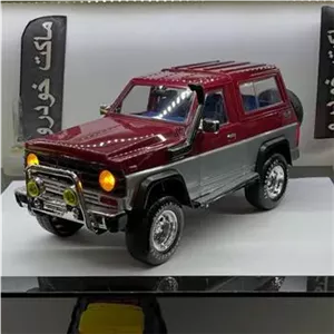 ماکت نیسان پاترول چراغدار زرشکی نقره ای
