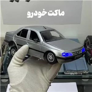 ماکت پژو 405 نقره ای چراغ آبی