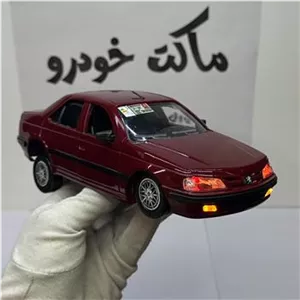 ماکت پژو پرشیا عنابی شوتی چراغدار