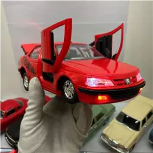 ماکت پژو پارس شوتی چراغدار قرمز