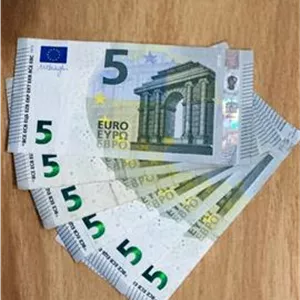 تک برگ اسکناس خاص 5 پنج یورو رایج اتحادیه اروپا