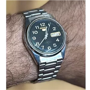 ساعت نایاب سیکو 5 نبضی وستن واچ عدد درشت 45 ساله