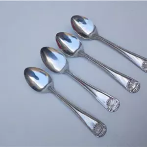 4 عدد قاشق بستنی خوری استیل آنتیک درجه 1