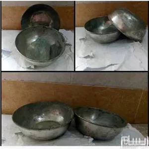 کاسه قدیمی مسی چکشی دو عدد باهم