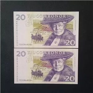 اسکناس  جفت 20  کرون  سوئد  2006