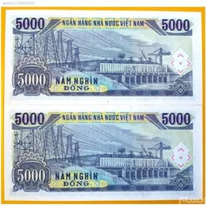 اسکناس جفت سوپر بانکی 5000 دونگ ویتنام