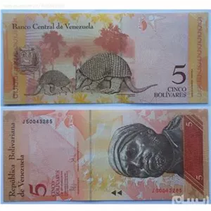 اسکناس تک و زیبای 5 بولیوار ونزوئلا 2009 (کد040)