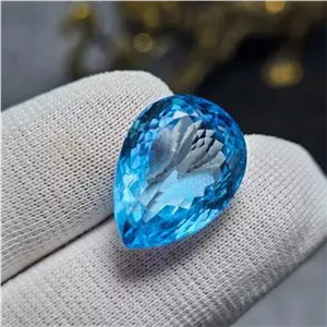 نگین سنگ بلو توپاز معدنی سوئیسی 34916