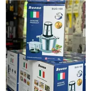 خردکن 3 لیتری دو کاسه استیل شیشه buono