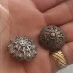 جفت دکمه دستساز قاجاری ملیله