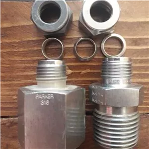 پارکر استیل کانکتور دو سر مهره و بوش کامل