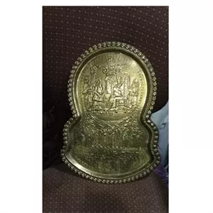 سینی زیر سماور طرح تخت جمشید برنجی