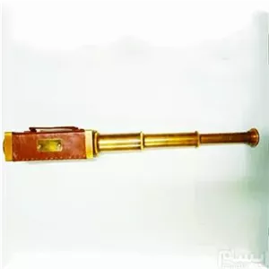 دوربین تلسکوپی برنزی 1915 با روکش چرم