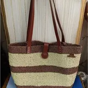 کیف دوشی رافیا دستباف بزرگ کتاب فرزاد