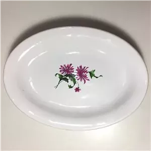دیس سفالی طرح گل با 5 بشقاب
