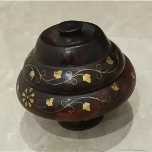 قندون کاردست چوبی گل برنجی