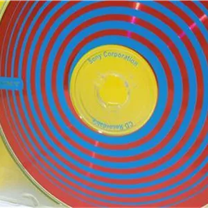 سی دی CD خام سونی اصل ژاپن قاب دار طرح دار قرمزآبی