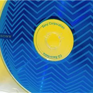 سی دی CD خام سونی اصل ژاپن قاب دار طرح دار آبی
