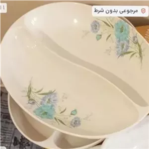 سالاد خوری ملامین قدیمی طرح گل آبی 