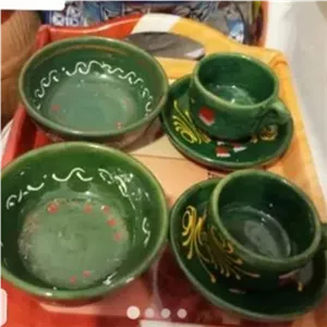 ست فنجان و نعلبکی و کاسه سنتی هنری و آنتیک