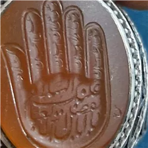 انگشتر عقیق ضابطی امضا دار رکاب قدر