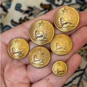 6 دکمه شیر و خورشید ( 3 سایز )