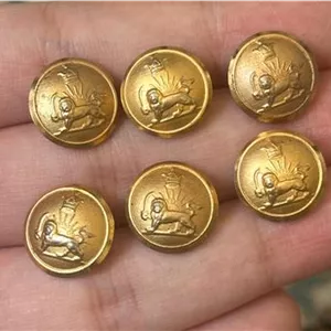 6 دکمه شیر و خورشید ( با حاشیه طلایی)