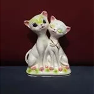 مجسمه گچی قدیمی آنتیک گربه