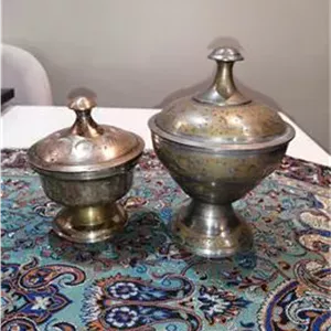 2عدد قندان برنجی