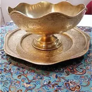 قاب و قدح برنجی قلم دار(پهلوی) 