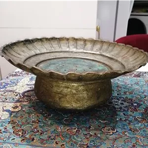 لگن قاجاری مسی زیبا