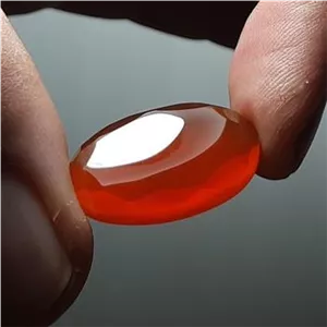 عقیق پرتقالی درشت الماس تراش خوشرنگ اصل معدنی