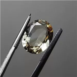 سیترین نباتی تراش جواهری پاک و زلال طبیعی معدنی