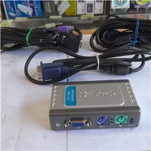 سوئیچ kvm دو پورت دی لینک مدل KVM-121 کابل ها