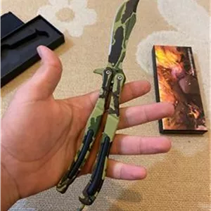 چاقو پروانه ای مدل camo طرح ارتشی