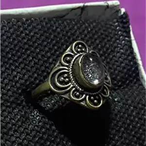انگشتر زنانه آکوامارین برنج