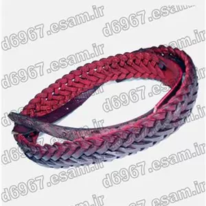 بند اسلحه چرم طبیعی مدل بافته شده