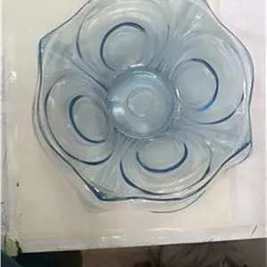 کاسه قدح بلور آبی