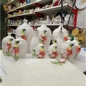 پاسماوری 12 تکه گل و بلبل برجسته