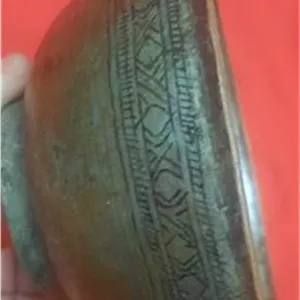 کاسه مسی نقشدار قدیمی