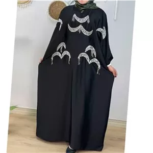 مانتوعبایی جواهر دوزی ساتن زولیا
