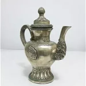 گلاب پاش برنزی ابکاری نقره نقش برجسته