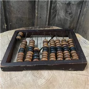 چرتکه قدیمی روسی با مهره های چوبی