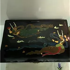 جعبه چوبی قدیمی نقاشی دست ساخت چین