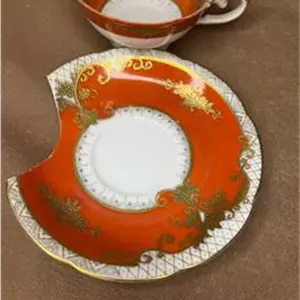 فنجان نعلبکی قهوه خوری چینی چوگا