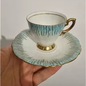 فنجان ونعلبکی کلکسیونی آنتیک اروپایی قدیمی