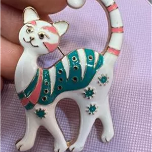 سنجاق سینه طرح گربه
