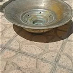 لگن بزرگ برنجی و روکش دار با سلفچه مال خود لگن