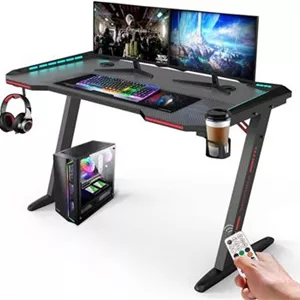 میز گیمینگ 120 سانتی Z شکل،نورپردازی RGB